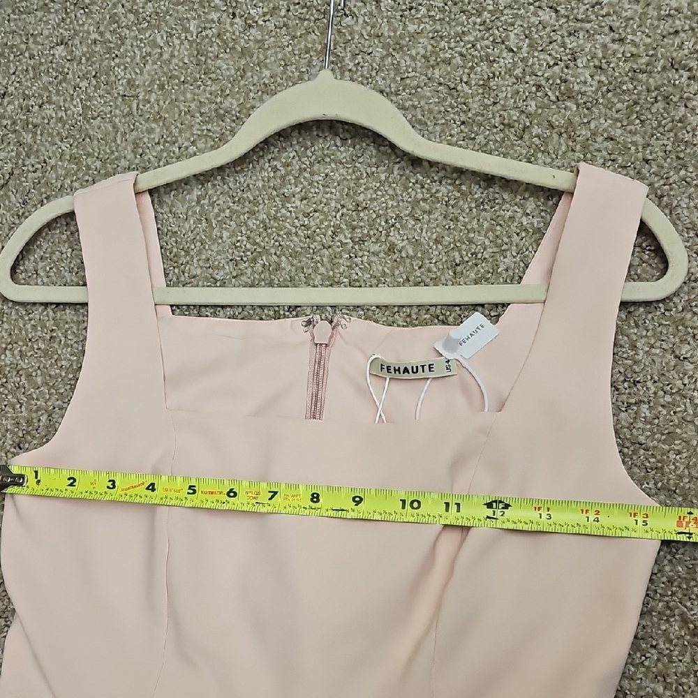 Elegant Pink A-Line Dress with Cutout Hem - Picture 10 of 13